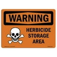thumbnail image 1 of SignMission OS-WS-A-1218-L-12170 12 x 18 in. OSHA Warning Sign - Herbicide Storage Area, 1 of 1