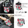 thumbnail image 4 of Yuyamidu Hibiscus Front Car Seat Covers Full Set of 12 Flower Steering Wheel Cover Seatbelt Strap Pads Armrest Pad Trash Can Mount Phone Pocket Cup Holders Rearview Mirror Cover Keychain, 4 of 7