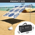 thumbnail image 6 of Portable Beach Tent Sun Shelter With Ground Pegs Water And Wind Resistant Sun Shade Canopy Angle Adjustable Porcelain-style Peony Flower, 6 of 7
