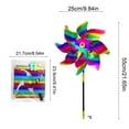 thumbnail image 3 of Reflective Garden Windmills with Stakes | Bird prevent Pinwheels for Yard, Patio, Orchard | Outdoor Decor Spinner | Multicolor Plastic | Scare Birds Away | 6 Pack | 9.4x8.5 in Durable Weatherproof, 3 of 6