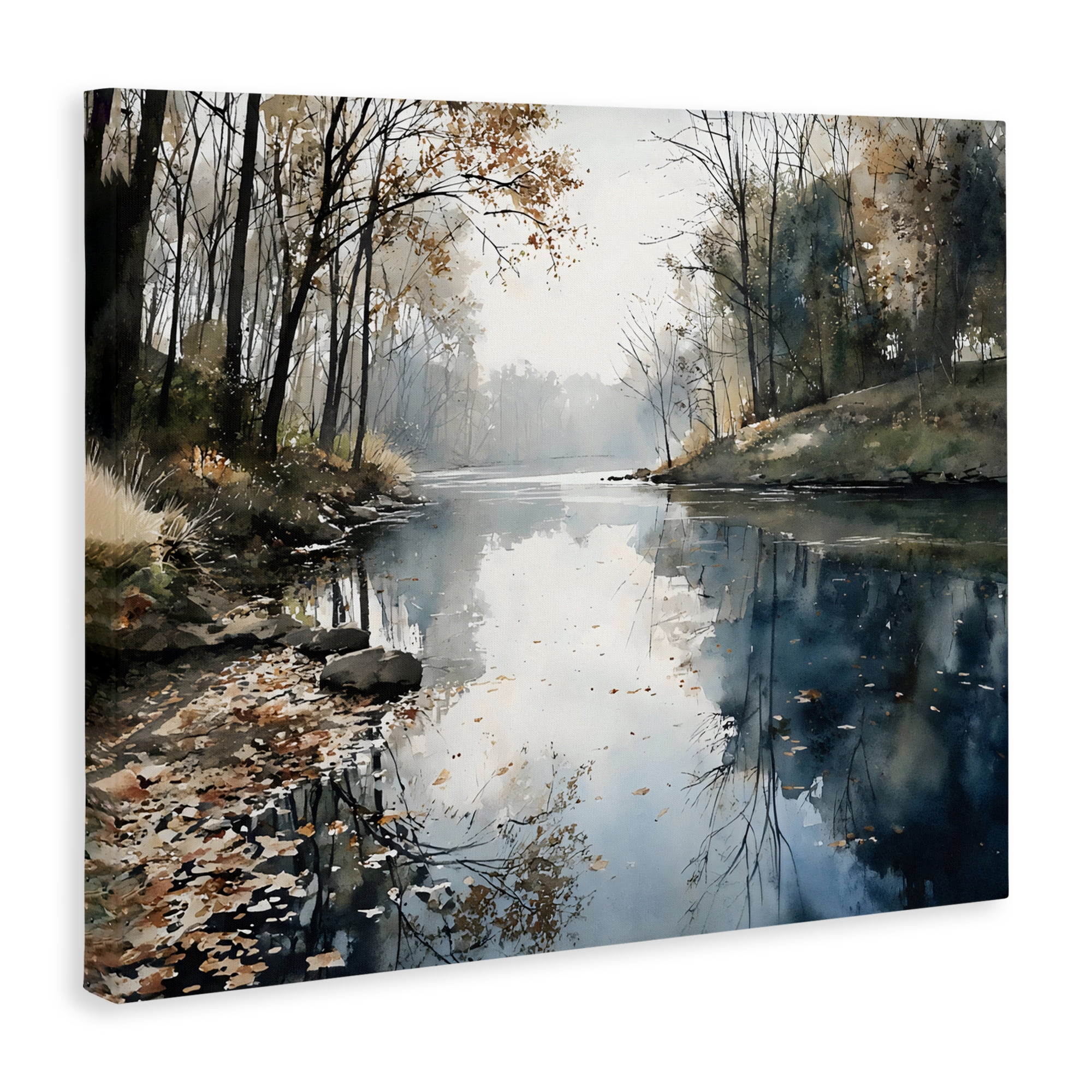 Stupell Industries Fall Lake Reflection Canvas Wall Art, design by Franklyn Gregory