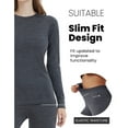thumbnail image 4 of Womens 100% Merino Wool Base Layer Sets for Ski Midweight Thermal Underwear Top Bottom, 4 of 7
