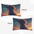 thumbnail image 2 of Sikiie Starry Sky Cloud Puppy Print Plush Pillow Cover, Wrinkle-proof and Stain-resistant Pillow Protector without Pillow Core, Home Decoration-20"x30", 2 of 6