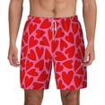 thumbnail image 2 of Goofa Red Love Heart Printed Men's Swim Trunks Board Shorts Quick Dry Mens Swimming Trunks with Compression Liner,Breathable Fit Hawaii Beach Shorts-3X-Large, 2 of 9