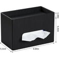 thumbnail image 6 of FacoFaco PU Leather Tissue Box Cover with Storage Tray, Black, 6 of 14