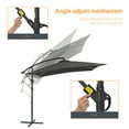 thumbnail image 6 of ACEGOSES 8.2×8.2FT Backyard Offset Hanging Umbrella , Square Canopy, Steel Pole and Ribs for Outdoors, Beaches and Lawns, Anthracite, 6 of 8