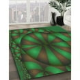 thumbnail image 3 of Ahgly Company Machine Washable Indoor Round Transitional Chocolate Brown Area Rugs, 4' Round, 3 of 7
