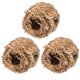 thumbnail image 1 of 3pcs Choza de hierba tejida natural Casa de hierba de paja Bird Cubby Nest Cage Juguetes para Bunny Rabbit Hamster Gerbil Chinchillas (Café), 1 of 5