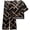 Black Rectangle, variant on Women's Cotton 2-Piece Loungewear Short-Sleeve Round-Neck Pullover Top Wide-Leg Pants Women's PJ Casual Set S-4X