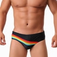 thumbnail image 2 of Mens Bikini Swimwear Sexy Swimsuit Gradient Design Swim Briefs with Drawstring Low Waist Bathing Suit Lightweight Swim Bottons 2026 Summer Beach Vacation Outfits, 2 of 6
