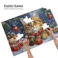 thumbnail image 4 of 1000 PCS Cute Christmas Cat 1000 Piece Puzzle For Adults,Stunningly Vibrant Colors,Enjoy The Puzzle Solving Process,Vintage Style Animal Art Christmas Wooden Jigsaw Puzzles,For Friends And Family, 4 of 6
