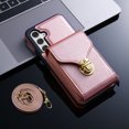 thumbnail image 7 of K-LION for Samsung Galaxy A14 Crossbody Wallet Case, Zipper Leather Phone Case with RFID Blocking Card Holder Shoulder Strap Purse Cover  for Women Men for Samsung A14 5G,Rosegold, 7 of 7