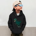 thumbnail image 2 of Bjutir Toddler Boys Sweatshirts Sweatshirts Crewneck Truck Shirt Dinosaur Long Sleeve Pullover Tops Tees Black 3-4 Years, 2 of 6