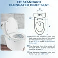 thumbnail image 5 of Hodvit Non-Electric Toilet Seat Bidet Seat with Self Cleaning Dual Nozzles Natural Water Spray, White, 5 of 8