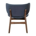 thumbnail image 4 of Isina Dining Side Chair, Slate Blue Polyester, Walnut Brown Solid Wood, 4 of 6