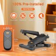 thumbnail image 5 of Mini Steppers for Exercise at Home, Stair Steppers with Resistance Bands for Home Fitness, Stair Step Workout Machine with 330LBS and LCD Monitor, Black, 5 of 7