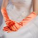 thumbnail image 1 of Nvzi Guantes de satén de estilo clásico para adultos, de longitud de ópera, de 15" (color mandarina), 1 of 5