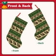 thumbnail image 2 of Lsque Dark Green Vintage Corn Pattern Pattern 18 Inch Christmas Stockings, Festive Holiday Stocking for Christmas Decorations Holiday Decor, 2 of 8