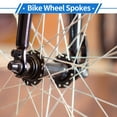 thumbnail image 3 of Unique Bargains 1 Set Bicycle Spokes 12G Bike Wheel Spokes Universal Carbon Steel Galvanized Nipple Silver Tone-160mm, 3 of 7