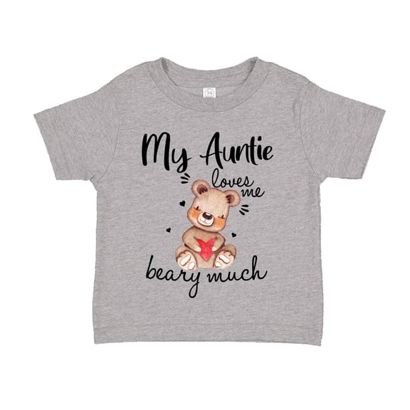 My Auntie Loves Me Beary Much Toddler T-Shirt 2T Athletic Heather