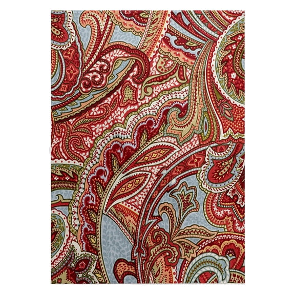 3dRose, Retro Red n Blue Paisley Pattern, 22x30 Bath Hand Pool Towel