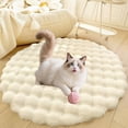 thumbnail image 4 of Lanola Deluxe Plush Dog Crate Beds, Washable Soft Shaggy Round Cat Sleeping Mat Pad, Kitten Supplies for Indoor Pets, Anti-Slip Area Rugs for Living Room Bedroom(Gray,15in), 4 of 7