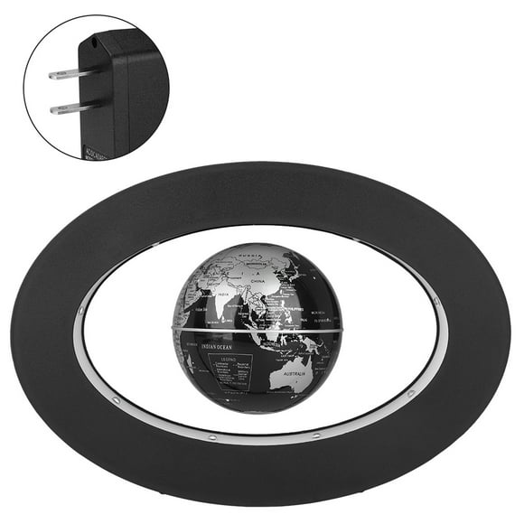 ZOUSSIQI Electronic Magnetic Levitation Floating Globe with LED Light Office Display (Silver ) JU316-107891