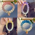 thumbnail image 5 of GKNET Glow In The Dark Beads Round Gradient Luminous Stone Bracelet Necklace Jewelry-Blue, 5 of 9