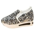 thumbnail image 2 of Mostsola Loafers for Women Sequin Fashion Womens Sneakers Platform Slip on Shoes Wedges Heels, 2 of 7