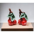 thumbnail image 2 of Ceramic Cherry Salt and Pepper Shakers 3 Hand Painted, 2 of 3