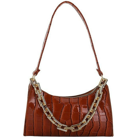 YOUI-GIFTS Shoulder Bag Vegan Leather Purse for Women Classic Trendy Handbag Retro Chain Clutch Hobo Tote Bag