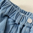 thumbnail image 6 of lnmuld Toddler Girls Kids Summer Casual Denim Shorts Elastic Waist Everyday Size:5-6 Years, 6 of 8