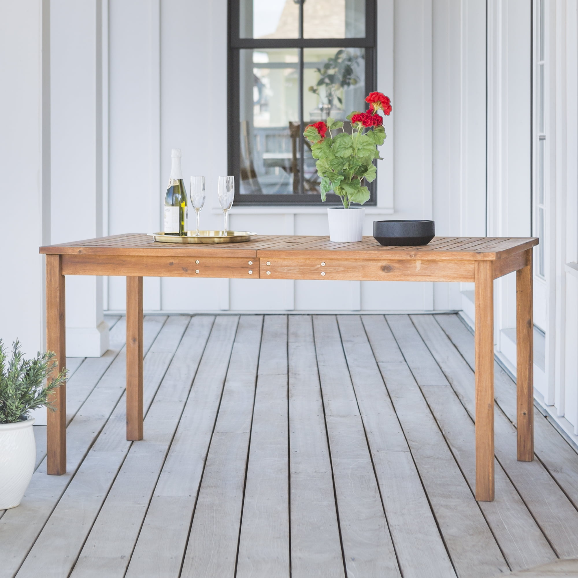 Outdoor acacia wood dining table deals