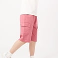 thumbnail image 5 of Ruyang Boys Active Jogger Shorts Elastic Waistband Pull on Shorts Summer Quick Dry Basketball Shorts with Pockets 4-11 Years, 5 of 7