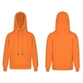 thumbnail image 3 of XUNZOO Children Boys Girls Solid Fleece Hoodies Hooded Sweatshirt Jumper Hoody Outerwear Pullover Orange 140, 3 of 8