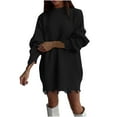 thumbnail image 2 of Qertyioot Cardigans pour Femmes, Mode pour Femmes Col Rond Mi-Long Tricoté Haut à Manches Longues Veste, 2 of 5