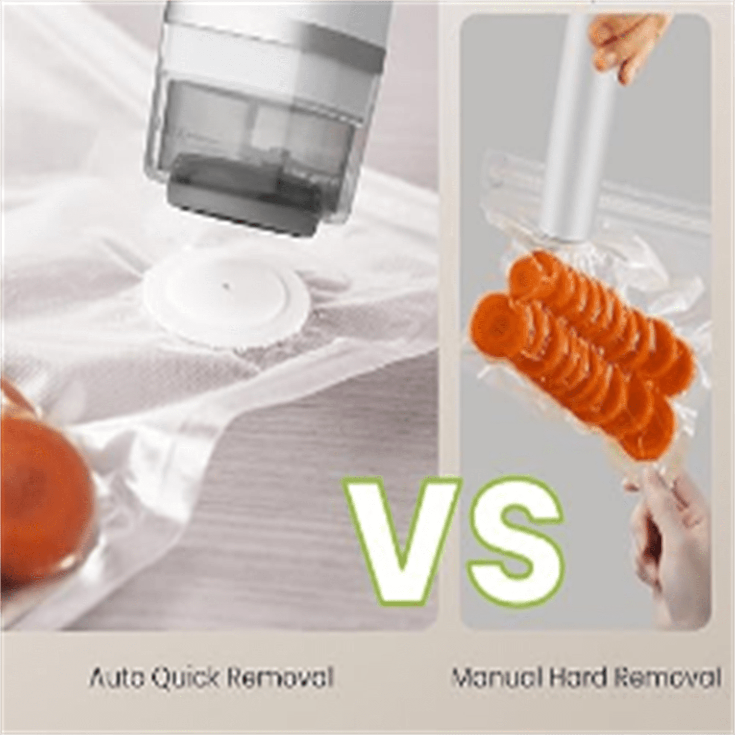 Vacuum Sealer for Food with Visible Water Tank, Handheld Compact Vacuum Sealer Machine with 30 Reusable Bags for 6X Preservation & Fresh, White