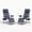 Dark Blue, variant on Garvee Adjustable Zero Gravity Lounge Chair Set of 2, Pillow & Cup Holder Tray, Gray
