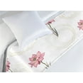 thumbnail image 3 of Lotus Flowers Bed Runner, Modern Design Simple Boho Floral with Polygonal Shapes on Plain Backdrop, Decorative Accent Bedding Scarf for Hotels Homes & Guest Rooms, Twin, Ivory Pale Pink, by Ambesonne, 3 of 3