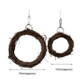 thumbnail image 3 of Visland Bird Swing, Round Shape Rattan Stable Hanging Cage Toys Molar Chew Perch Toy for Parrot Budgie Cockatiels Conures Finchs Little Parakeets, 3 of 8