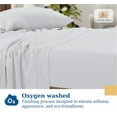 thumbnail image 5 of Casa Platino California King Size Bed Sheets Set - Washed Ultra-Soft Microfiber Bed Sheets - Extra Soft - 4 Piece Set - Bedding Sheets & Pillowcases, California King-White, 5 of 9