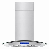 JOEAONZ New 30 inch Island Range Hood 900CFM Stainless Steel Glass Touch Control with Filters 120V