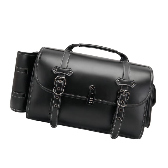 Motorcycle Saddlebag Motorbike Fork Handlebar PU Leather Tool Storage Bag Waterproof Luggage Bag Helmets Bag