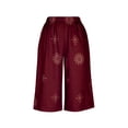 thumbnail image 5 of HomeGardon Two Piece Linen Sets for Women Tops Set Vacation Home Linen Printing Short Sleeves and Trousers, 5 of 9