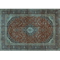 thumbnail image 1 of Ahgly Company Indoor Rectangle Medallion Light Blue Traditional Area Rugs, 4' x 6', 1 of 4