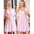 thumbnail image 4 of Ekouaer Labor and Delivery Gown for Hospital Maternity Nursing Dress Nightgown Pajamas for Breastfeeding, 4 of 6
