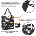 thumbnail image 4 of 5 Pack Foldable Shopping Bag,Halloween Bat Silhouettes Reusable Grocery Bags with Pockets,Large Reusable Tote Bags with Handles Waterproof & Lightweight, 4 of 6