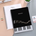 thumbnail image 1 of Carpeta de hojas sueltas A4 con clip para música, transparente, para guardar fotos de estudiantes, con clip para música de piano, 1 of 4