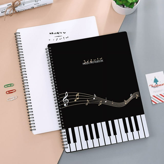 Carpeta de hojas sueltas A4 con clip para música, transparente, para guardar fotos de estudiantes, con clip para música de piano