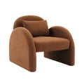 thumbnail image 2 of Mid Century Modern Accent Chair with Velvet Fabric,Barrel Armchair for Living Room,Comfy Upholstered Accent Sofa Chair with Armrest, Boucle Chair for Bedroom Apartment Office Study, 2 of 8